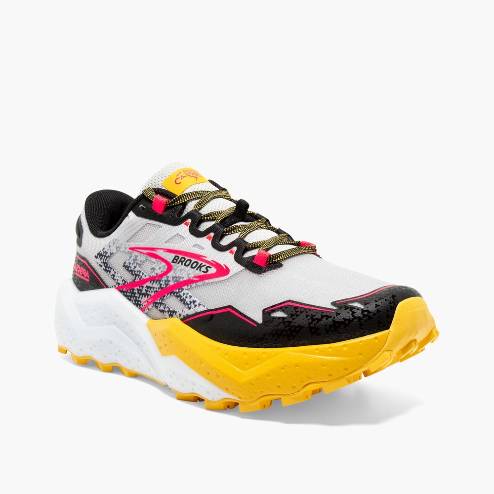 Chaussure Trail Running Brooks Caldera 7 Citron Noir Femme | GAH-8454956